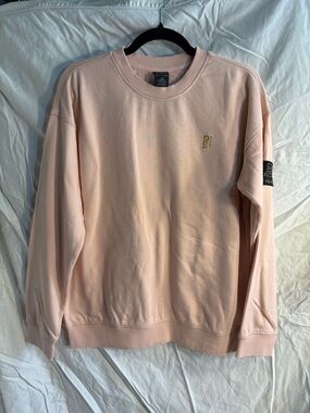 Relaxed Fit women’s PE nation Crewneck Sweatshirt in Pale Pink